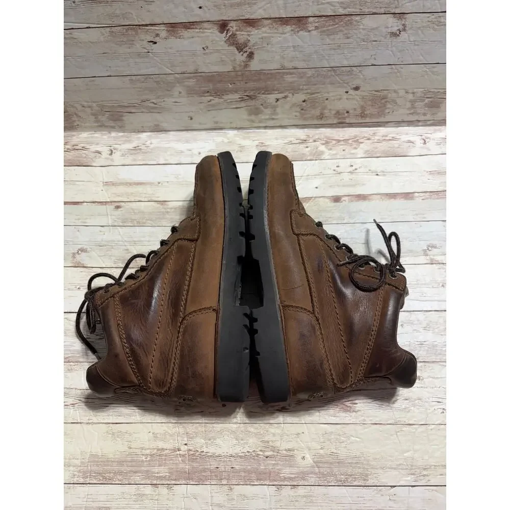 Rockport Leather Lace Up Ankle Boot Men's Size 9XW Wide Hiking Outdoors Brown
